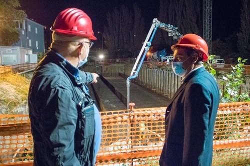 Proseguono i lavori della vasca alla foce dell'Arzilla